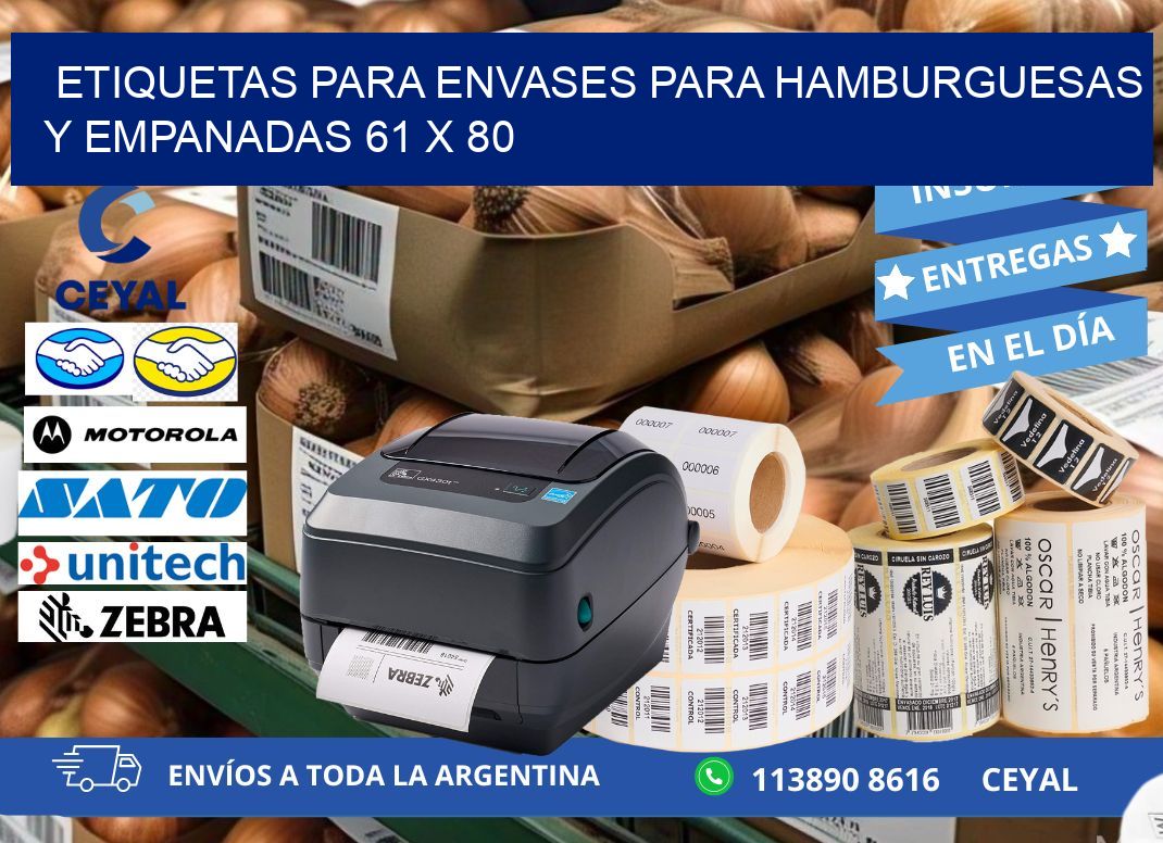 ETIQUETAS PARA ENVASES PARA HAMBURGUESAS Y EMPANADAS 61 x 80
