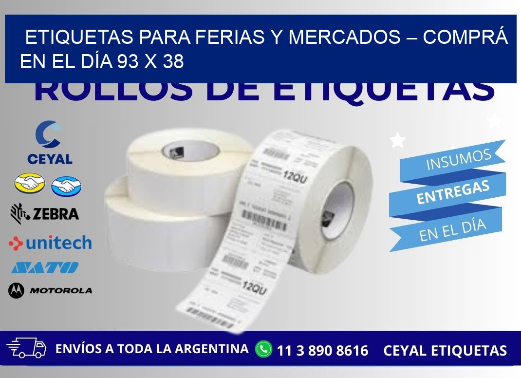 ETIQUETAS PARA FERIAS Y MERCADOS – COMPRÁ EN EL DÍA 93 x 38