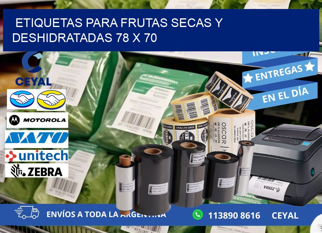 ETIQUETAS PARA FRUTAS SECAS Y DESHIDRATADAS 78 x 70