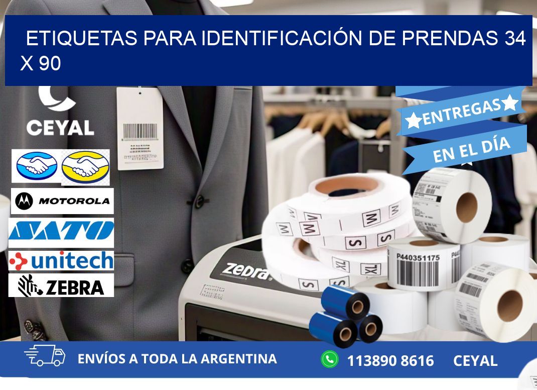 ETIQUETAS PARA IDENTIFICACIÓN DE PRENDAS 34 x 90