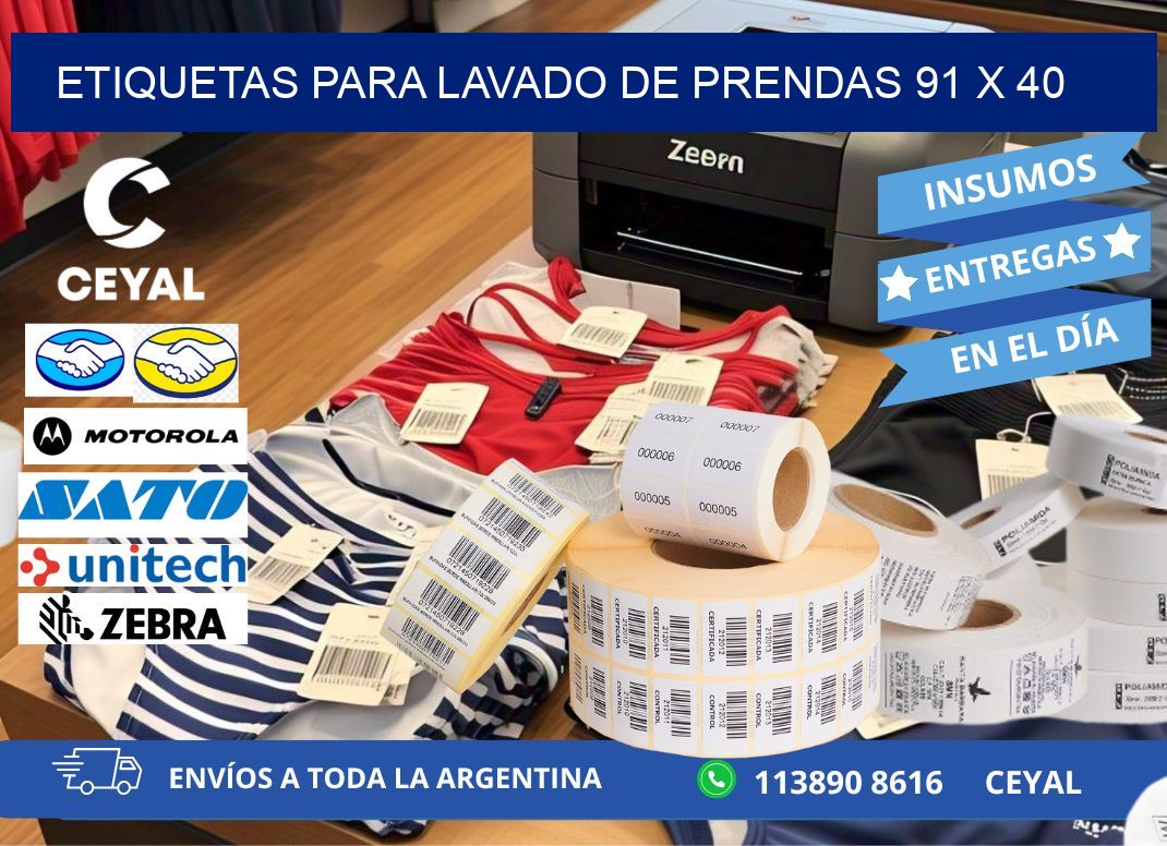 ETIQUETAS PARA LAVADO DE PRENDAS 91 x 40