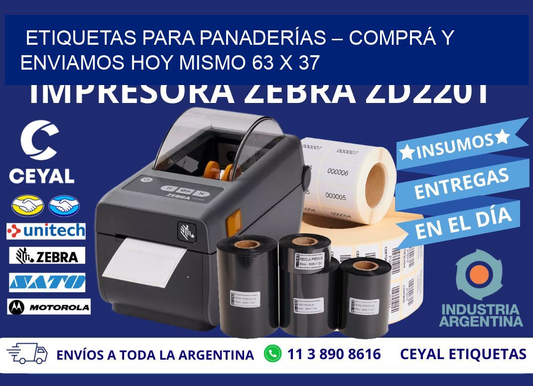 ETIQUETAS PARA PANADERÍAS – COMPRÁ Y ENVIAMOS HOY MISMO 63 x 37
