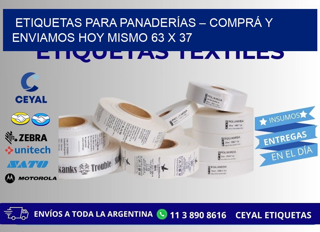ETIQUETAS PARA PANADERÍAS – COMPRÁ Y ENVIAMOS HOY MISMO 63 x 37