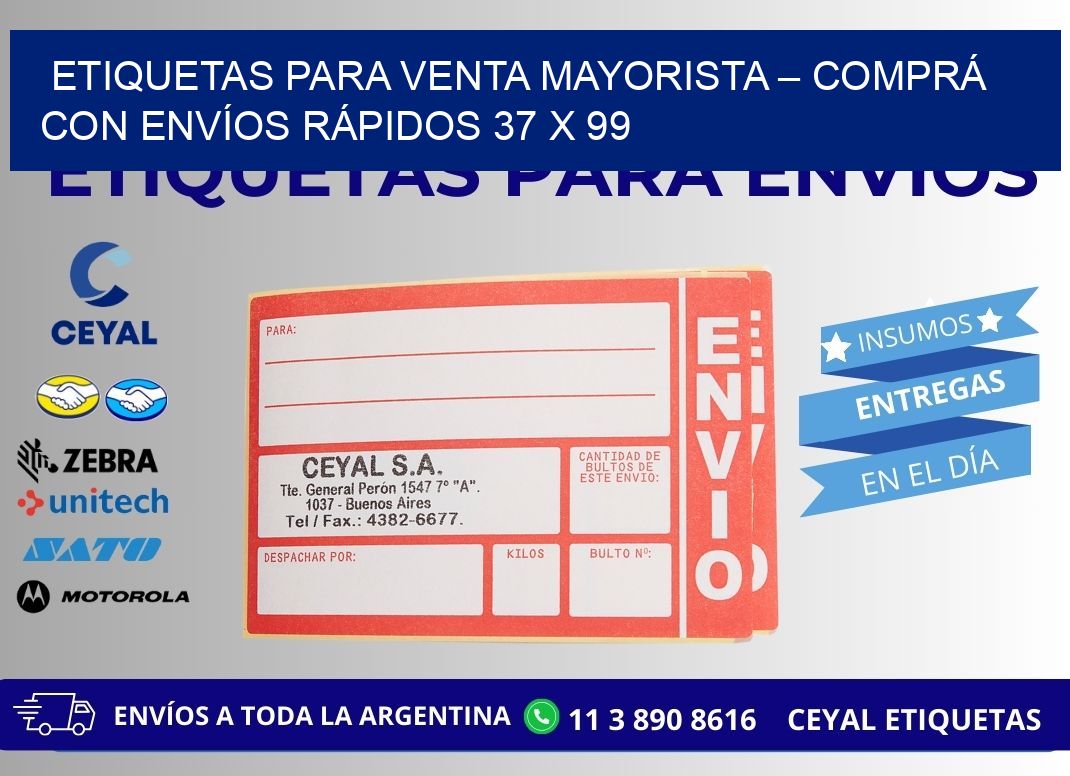 ETIQUETAS PARA VENTA MAYORISTA – COMPRÁ CON ENVÍOS RÁPIDOS 37 x 99