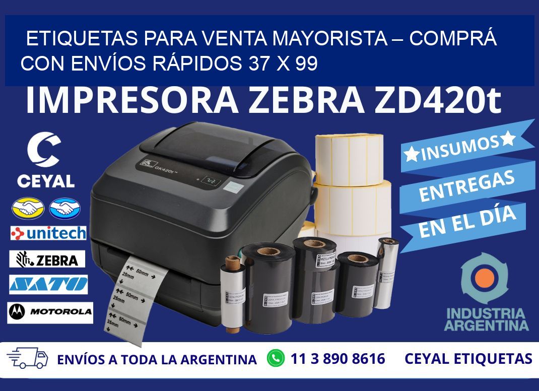 ETIQUETAS PARA VENTA MAYORISTA – COMPRÁ CON ENVÍOS RÁPIDOS 37 x 99