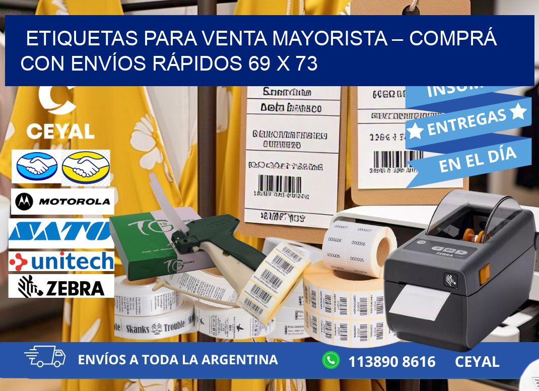 ETIQUETAS PARA VENTA MAYORISTA – COMPRÁ CON ENVÍOS RÁPIDOS 69 x 73