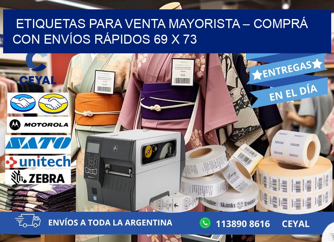 ETIQUETAS PARA VENTA MAYORISTA – COMPRÁ CON ENVÍOS RÁPIDOS 69 x 73