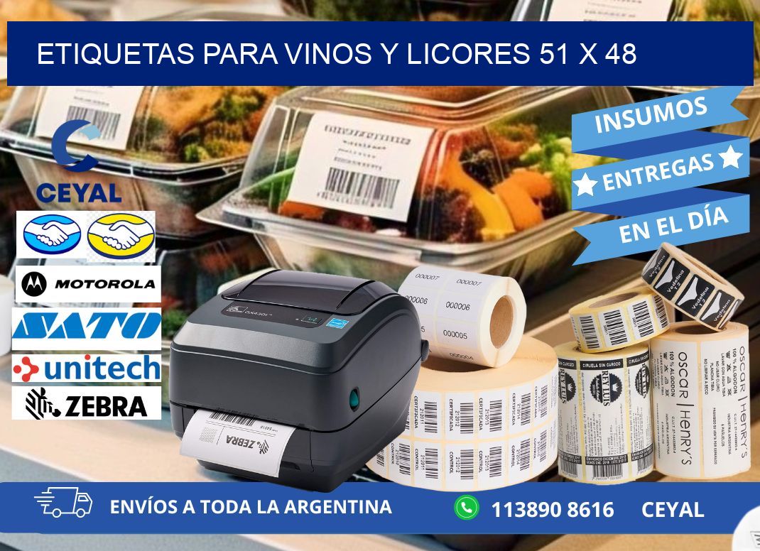 ETIQUETAS PARA VINOS Y LICORES 51 x 48