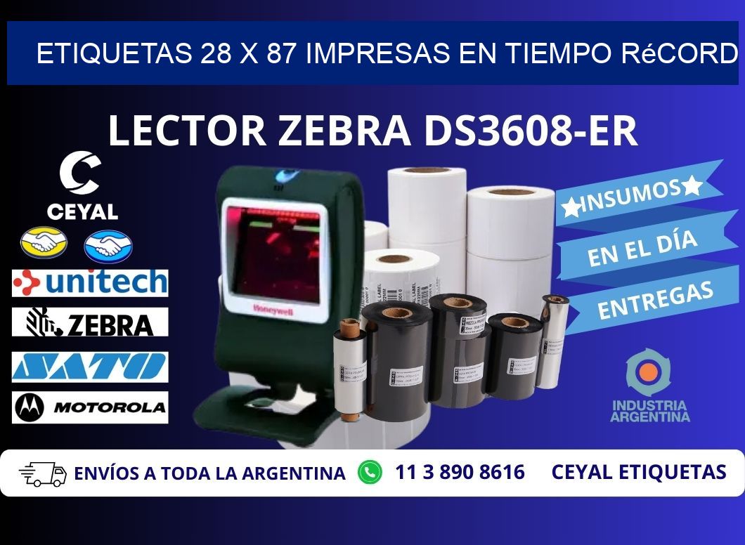 Etiquetas 28 x 87 Impresas en Tiempo Récord