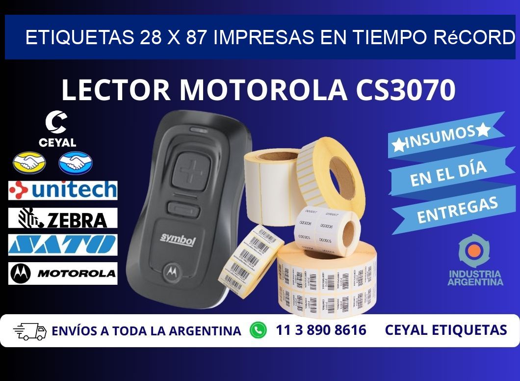 Etiquetas 28 x 87 Impresas en Tiempo Récord