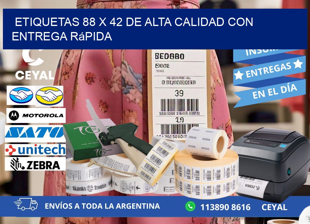 Etiquetas 88 x 42 de Alta Calidad con Entrega Rápida