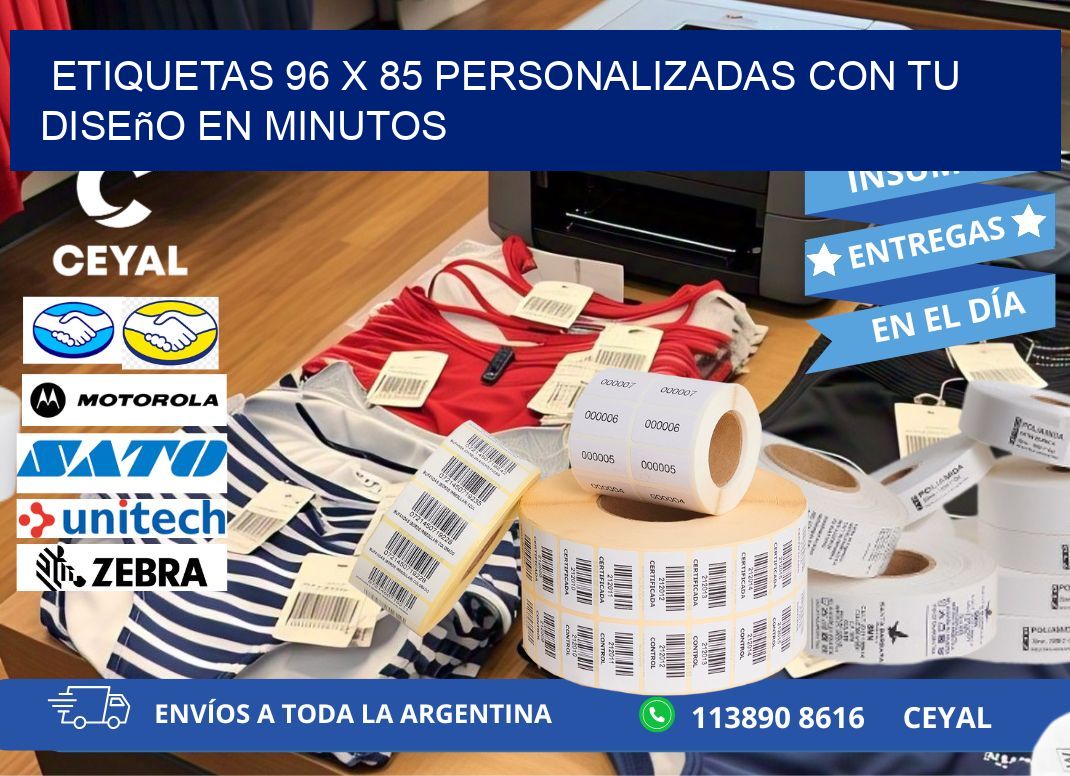 Etiquetas 96 x 85 Personalizadas con Tu Diseño en Minutos