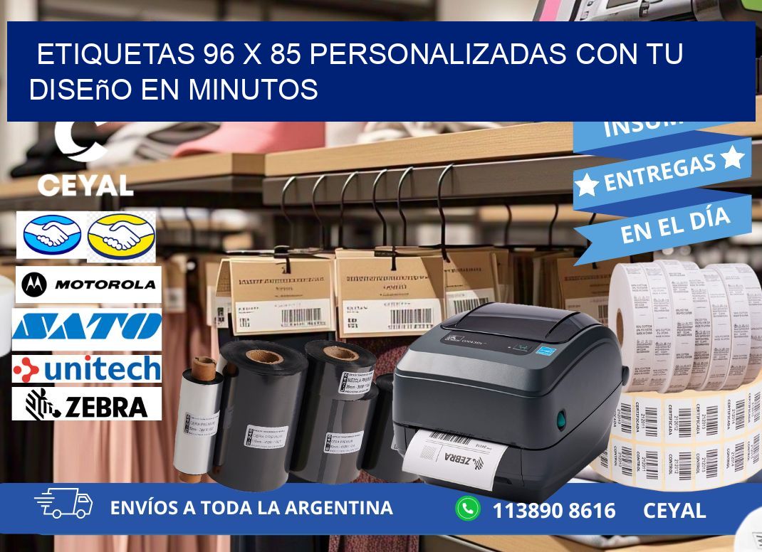 Etiquetas 96 x 85 Personalizadas con Tu Diseño en Minutos