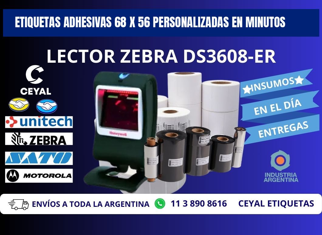 Etiquetas Adhesivas 68 x 56 Personalizadas en Minutos