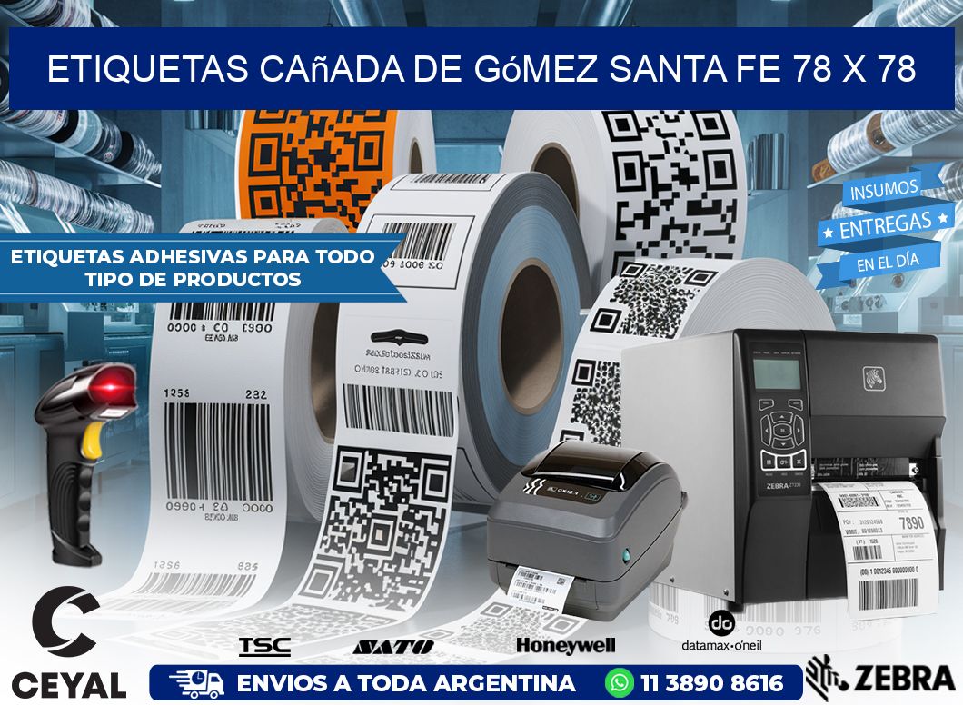 Etiquetas Cañada de Gómez Santa Fe 78 x 78