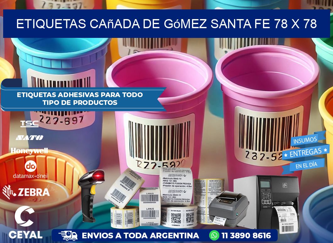 Etiquetas Cañada de Gómez Santa Fe 78 x 78