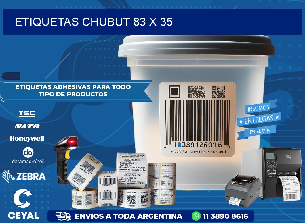 Etiquetas Chubut 83 x 35