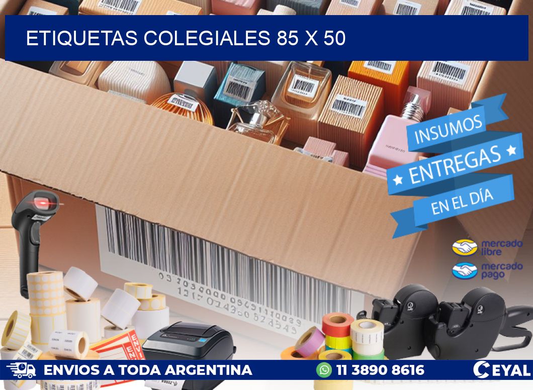 Etiquetas Colegiales 85 x 50