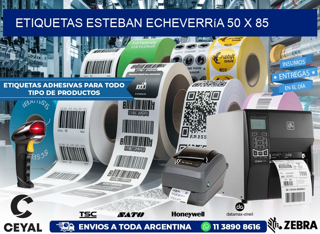 Etiquetas Esteban Echeverría 50 x 85