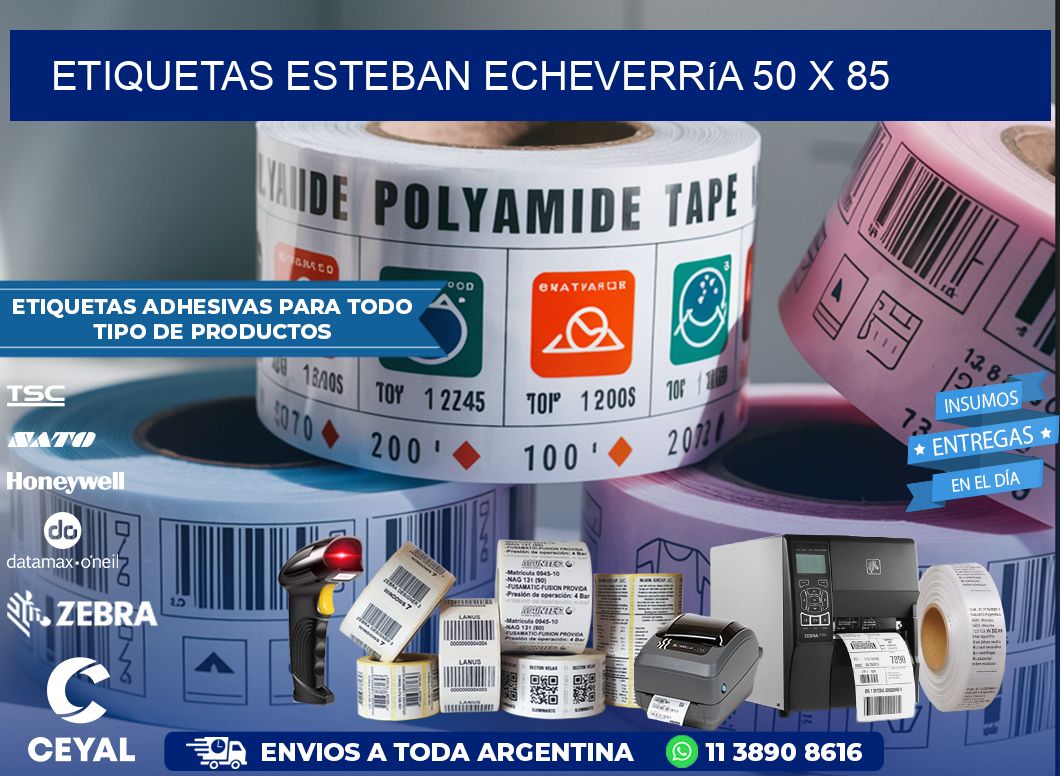 Etiquetas Esteban Echeverría 50 x 85