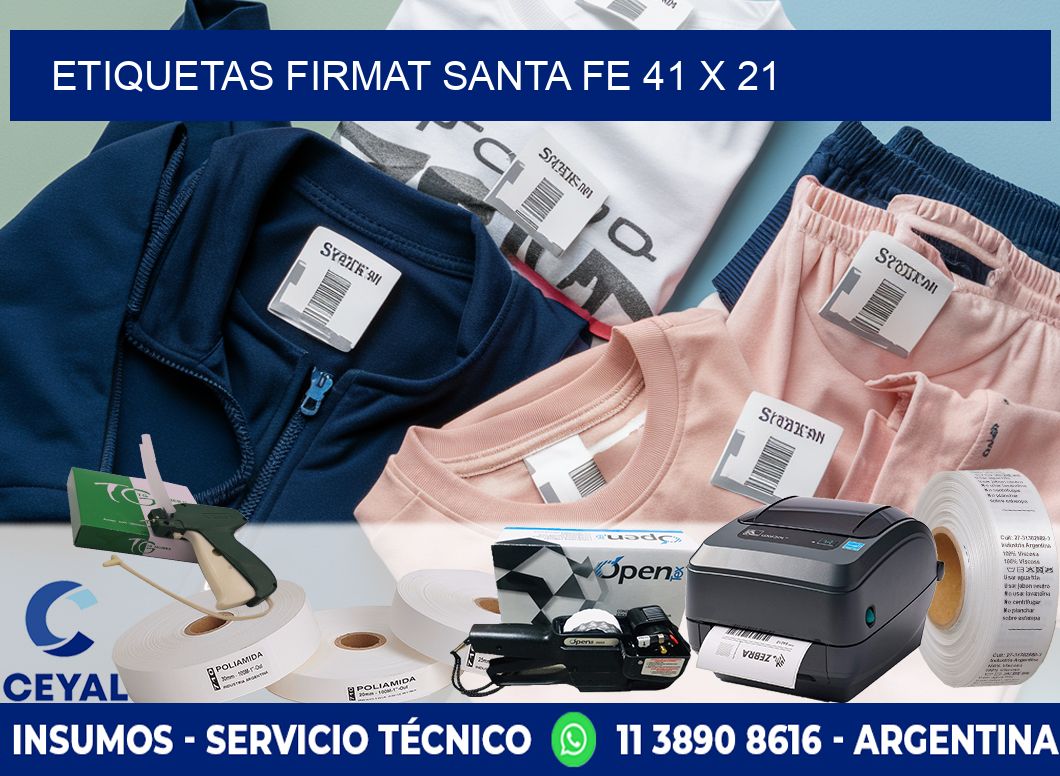 Etiquetas Firmat Santa Fe 41 x 21