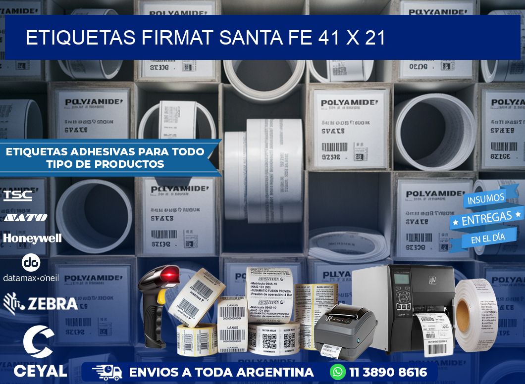Etiquetas Firmat Santa Fe 41 x 21
