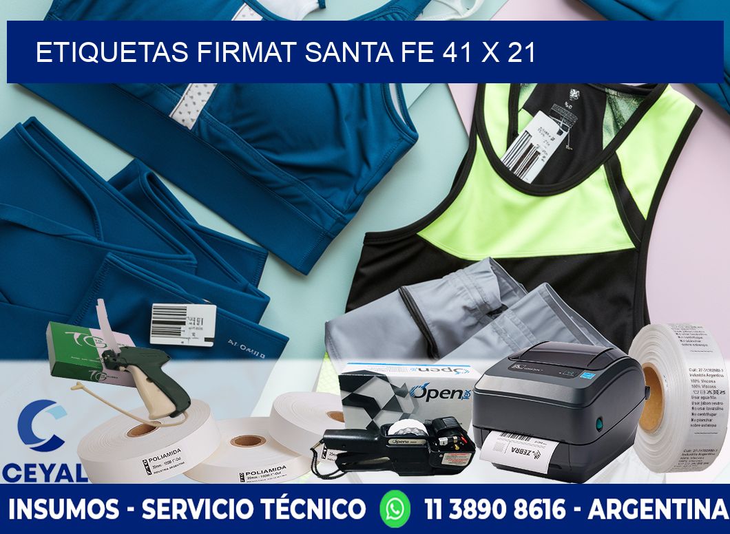 Etiquetas Firmat Santa Fe 41 x 21