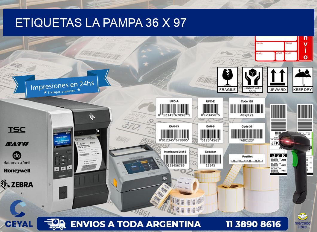 Etiquetas La Pampa 36 x 97