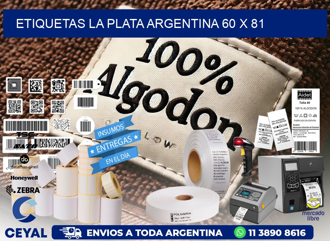 Etiquetas La Plata Argentina 60 x 81