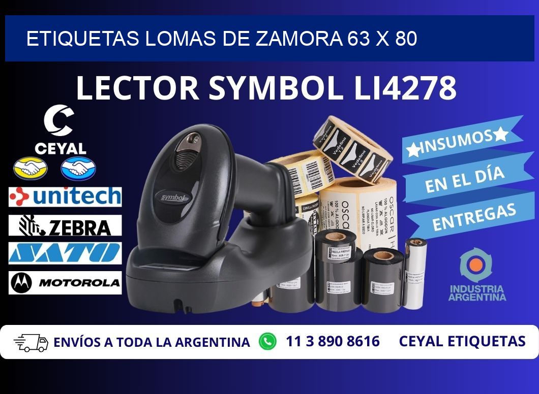 Etiquetas Lomas de Zamora 63 x 80