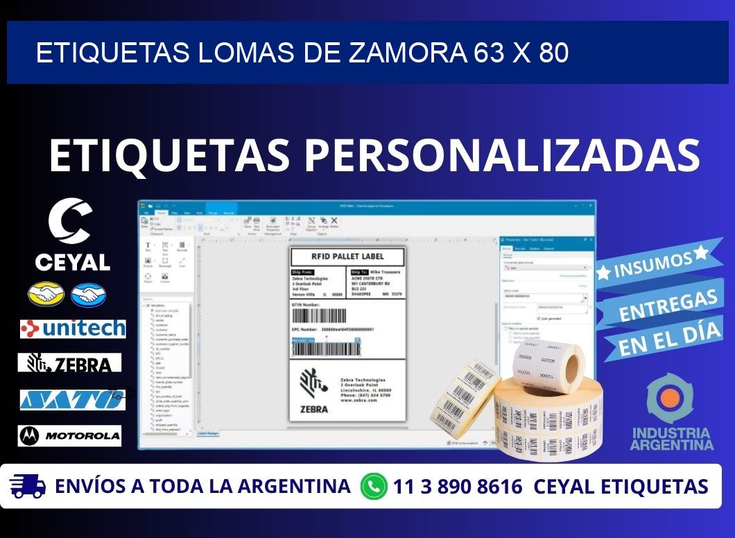 Etiquetas Lomas de Zamora 63 x 80