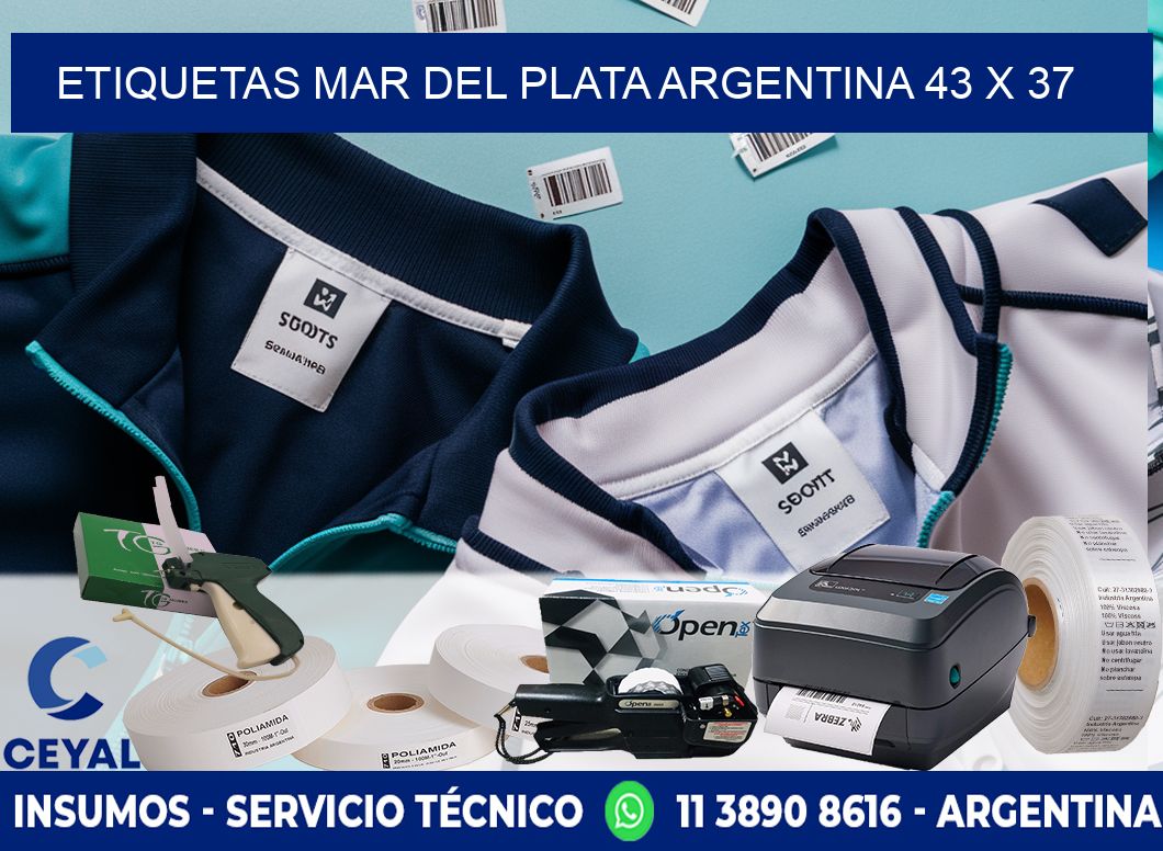 Etiquetas Mar del Plata Argentina 43 x 37