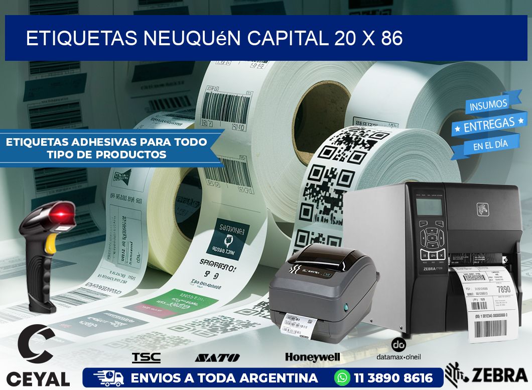 Etiquetas Neuquén Capital 20 x 86