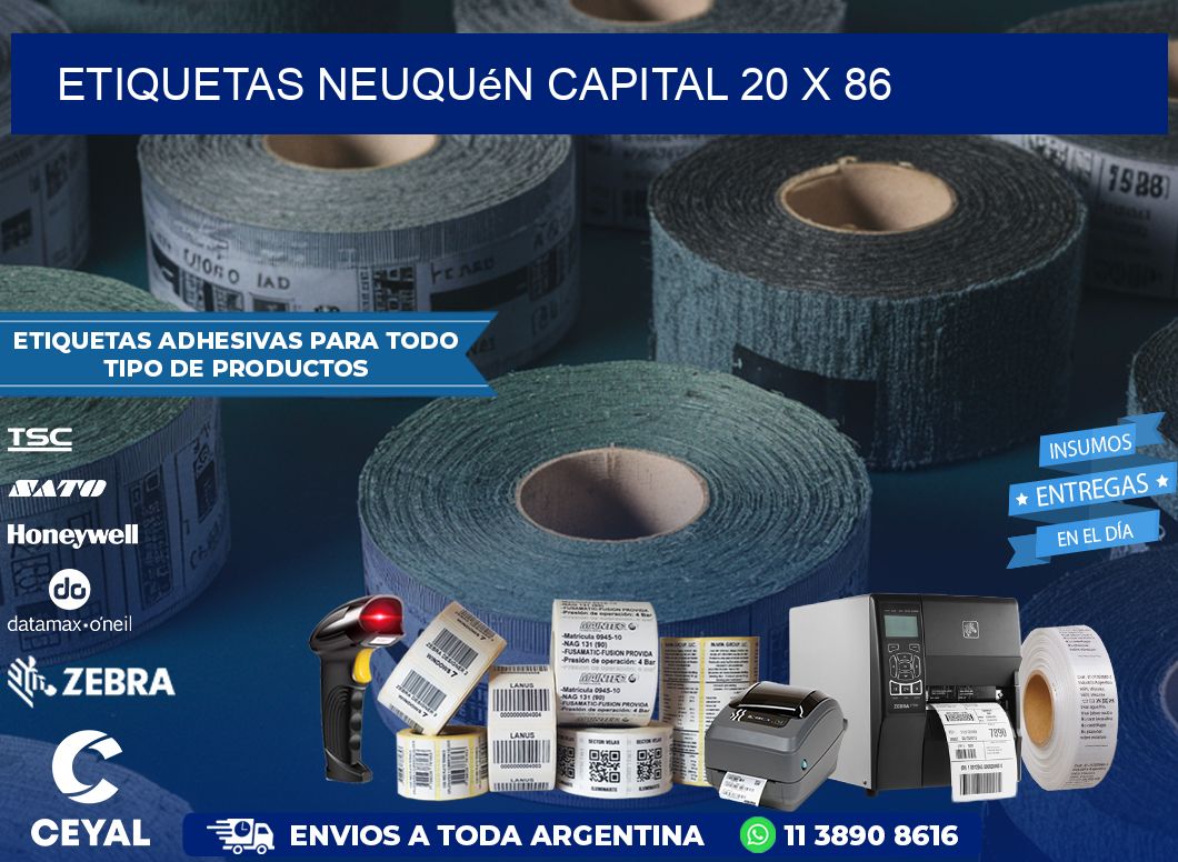 Etiquetas Neuquén Capital 20 x 86