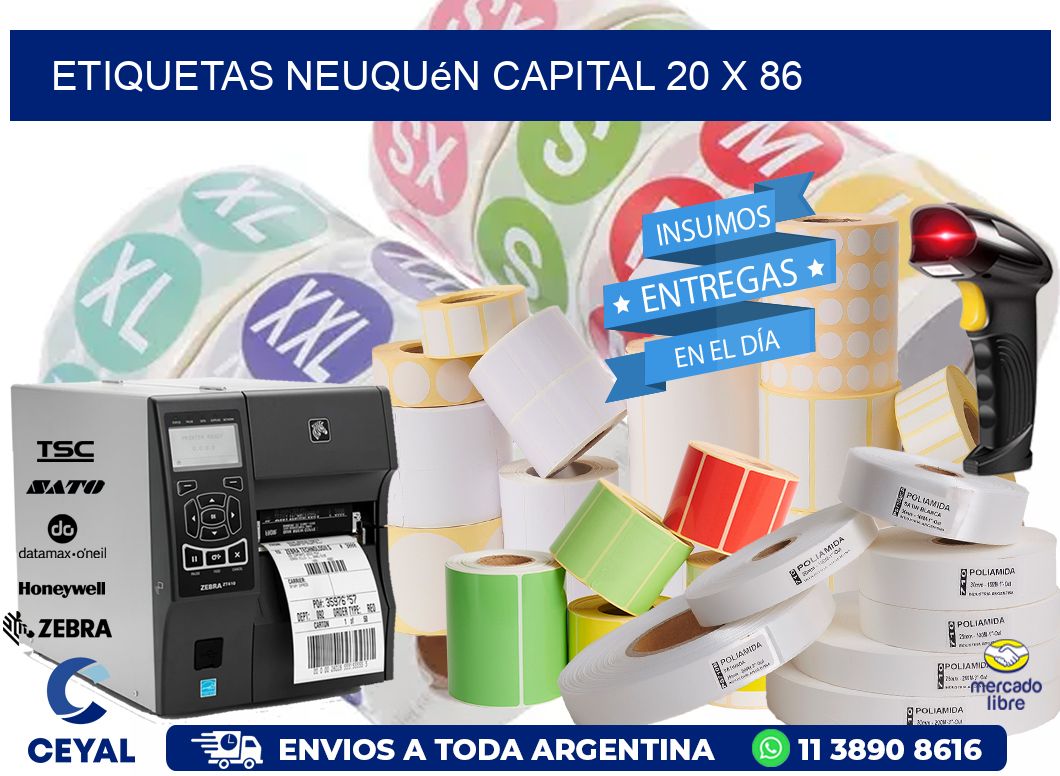 Etiquetas Neuquén Capital 20 x 86