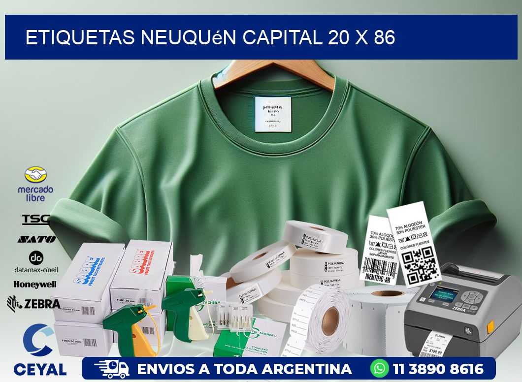 Etiquetas Neuquén Capital 20 x 86