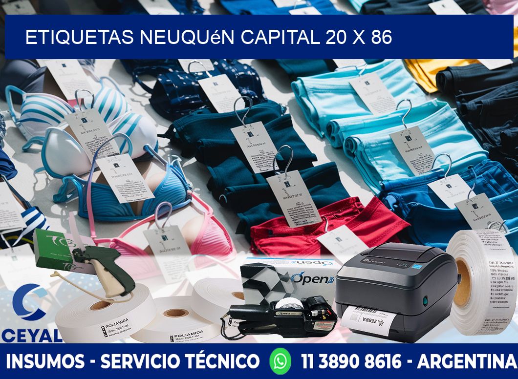 Etiquetas Neuquén Capital 20 x 86