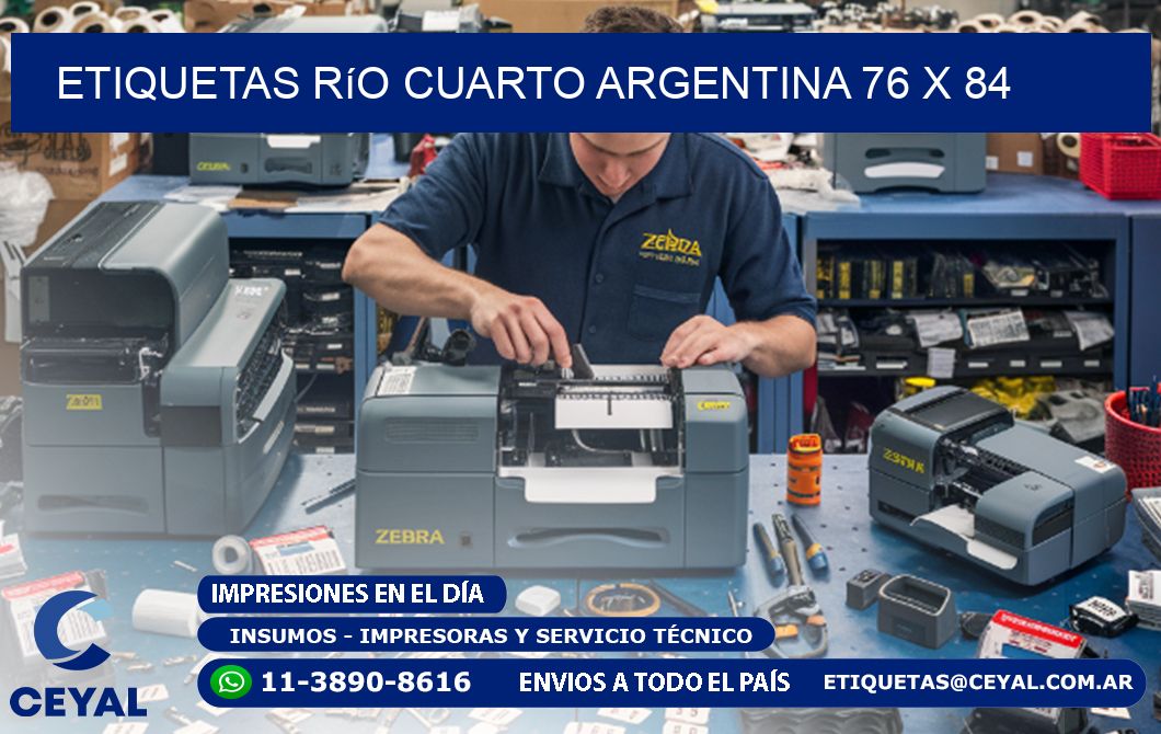 Etiquetas Río Cuarto Argentina 76 x 84