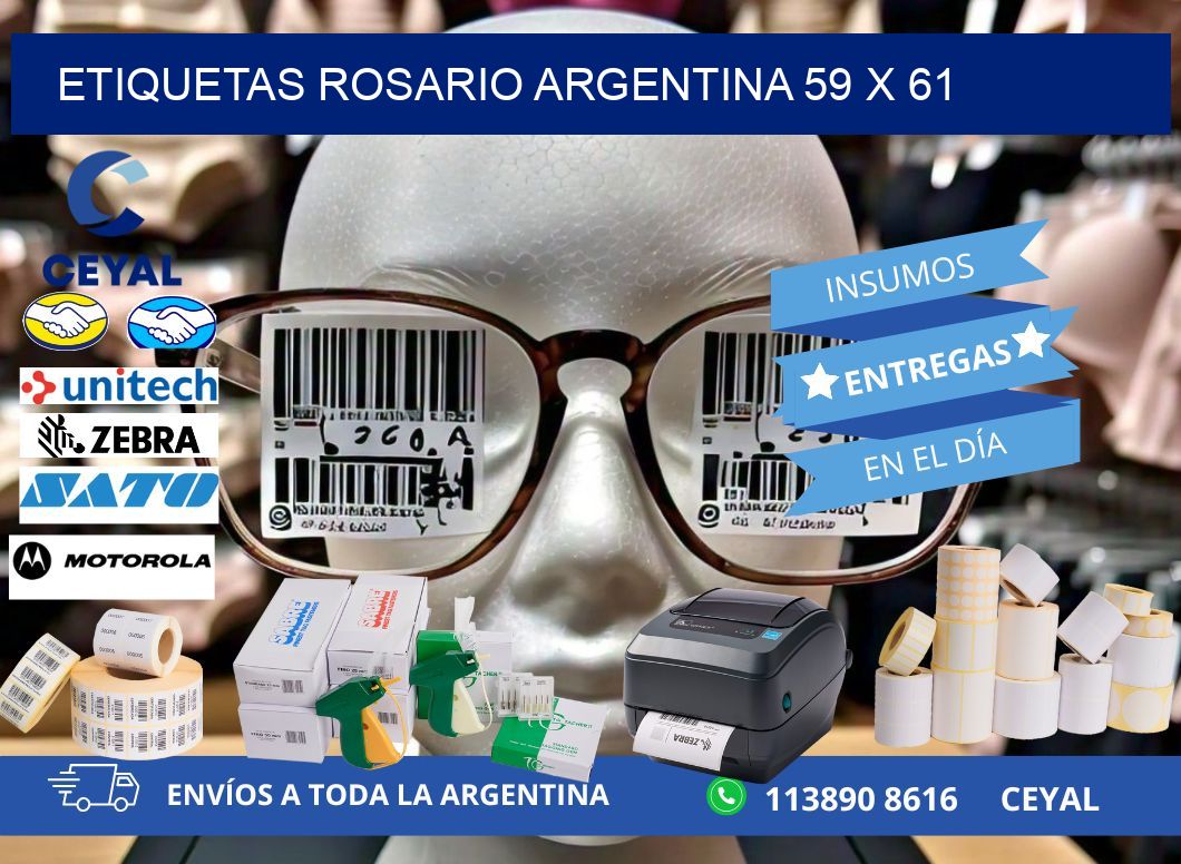 Etiquetas Rosario Argentina 59 x 61