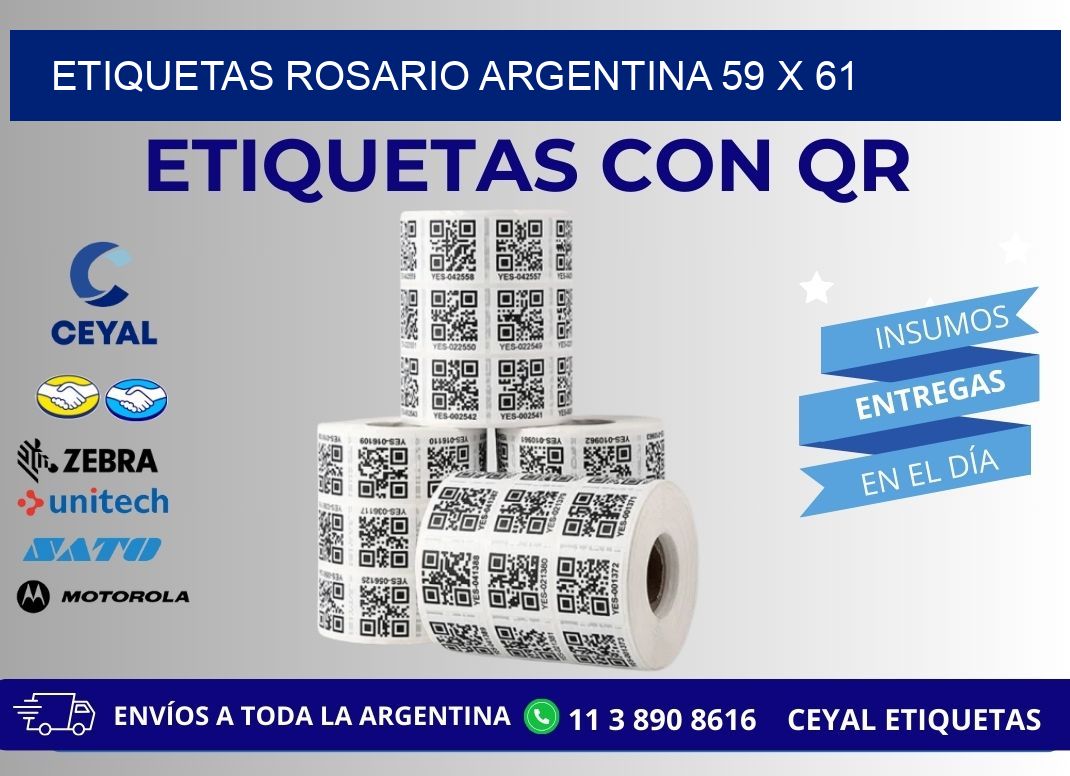 Etiquetas Rosario Argentina 59 x 61
