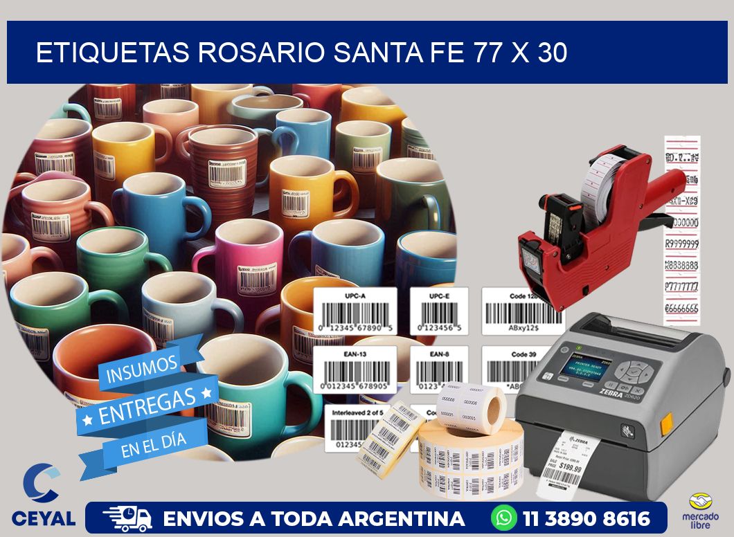 Etiquetas Rosario Santa Fe 77 x 30