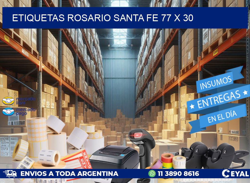 Etiquetas Rosario Santa Fe 77 x 30