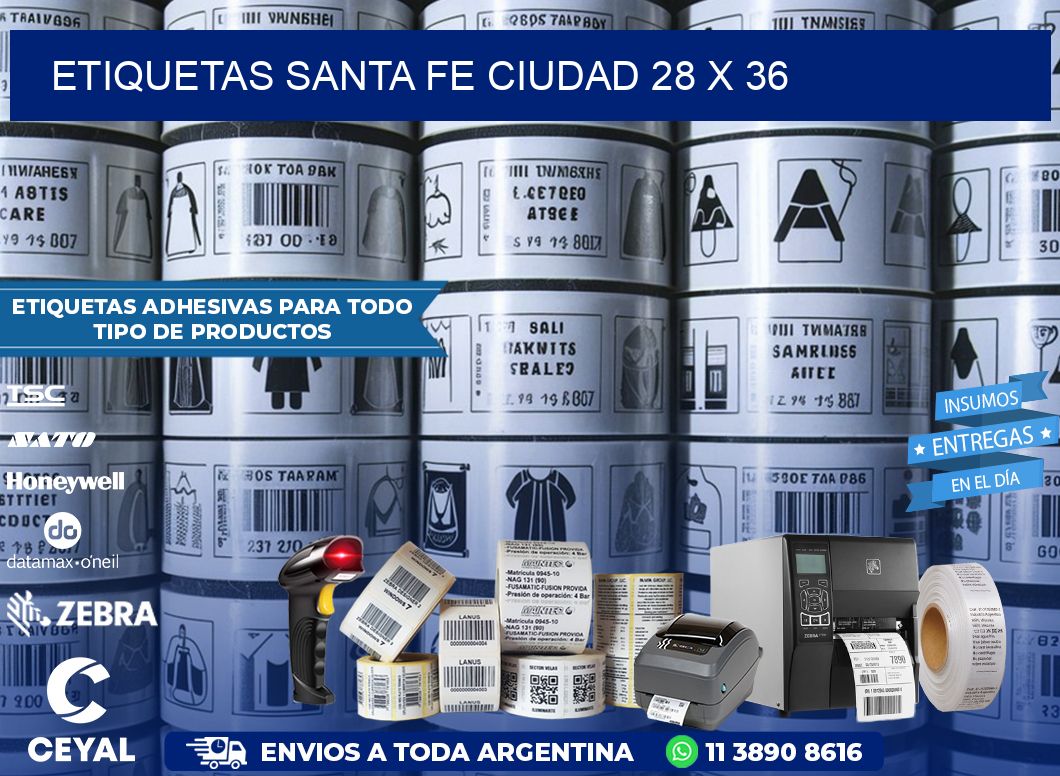 Etiquetas Santa Fe Ciudad 28 x 36