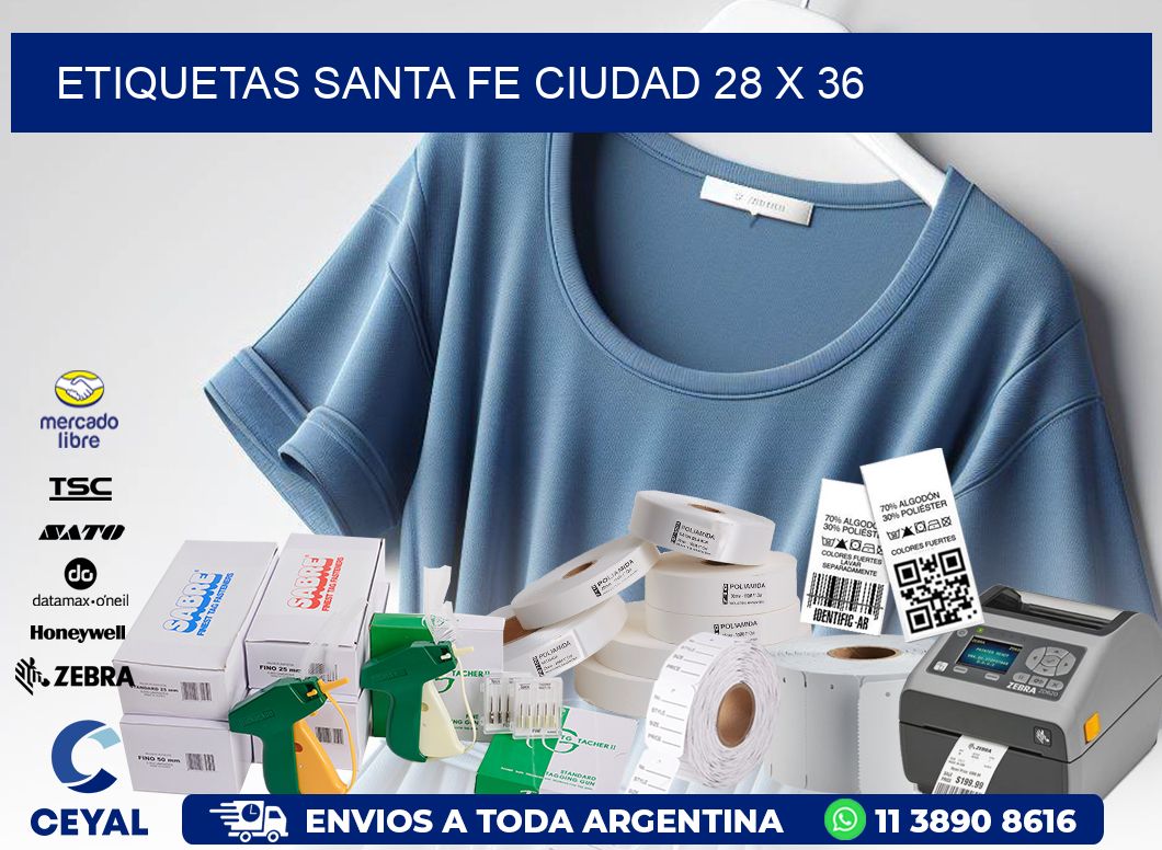 Etiquetas Santa Fe Ciudad 28 x 36