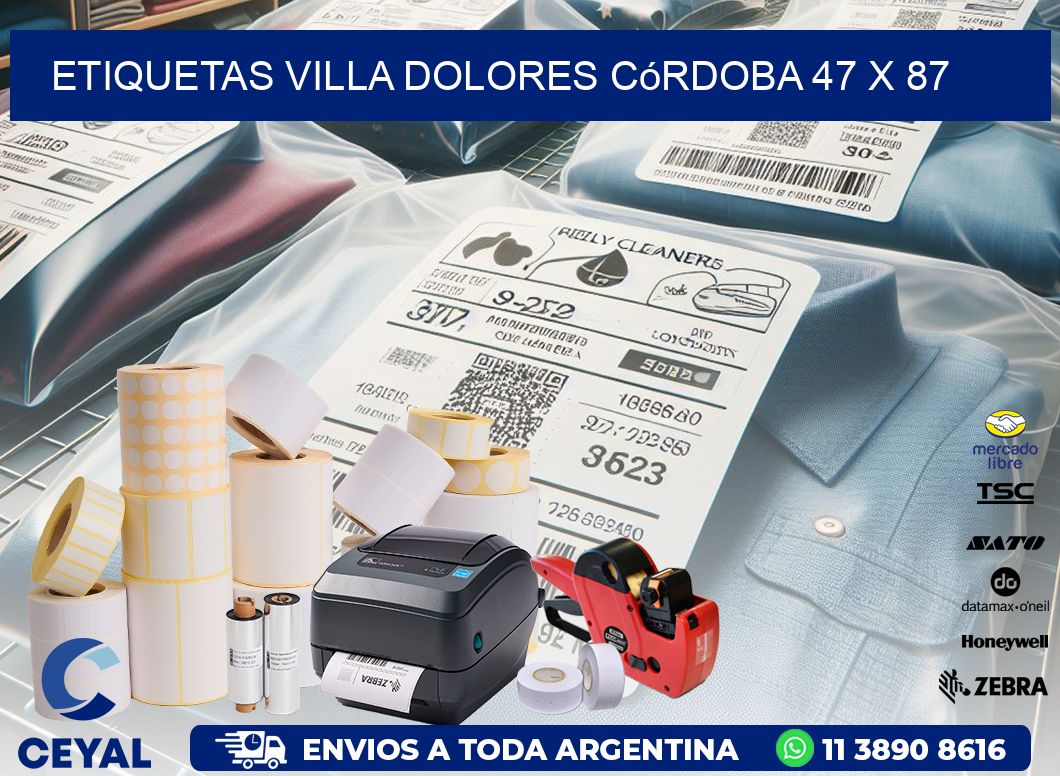 Etiquetas Villa Dolores Córdoba 47 x 87