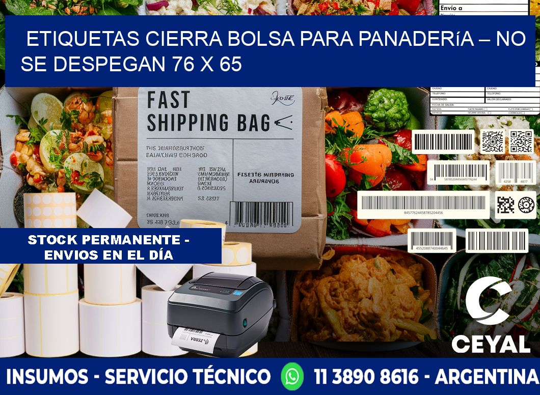 Etiquetas cierra bolsa para panadería – No se despegan 76 x 65