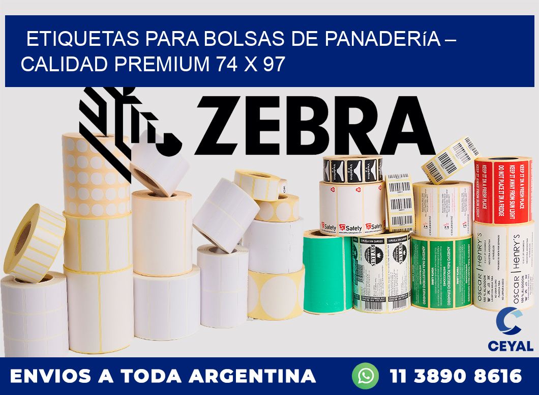 Etiquetas para bolsas de panadería – Calidad premium 74 x 97