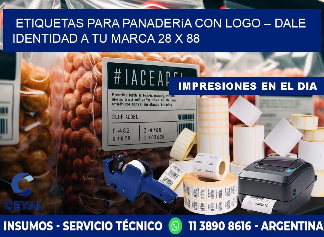 Etiquetas para panadería con logo – Dale identidad a tu marca 28 x 88