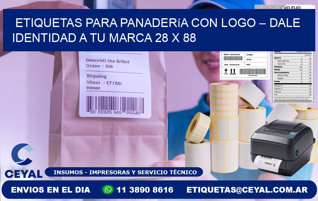 Etiquetas para panadería con logo – Dale identidad a tu marca 28 x 88