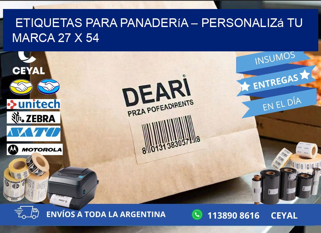 Etiquetas para panadería – Personalizá tu marca 27 x 54